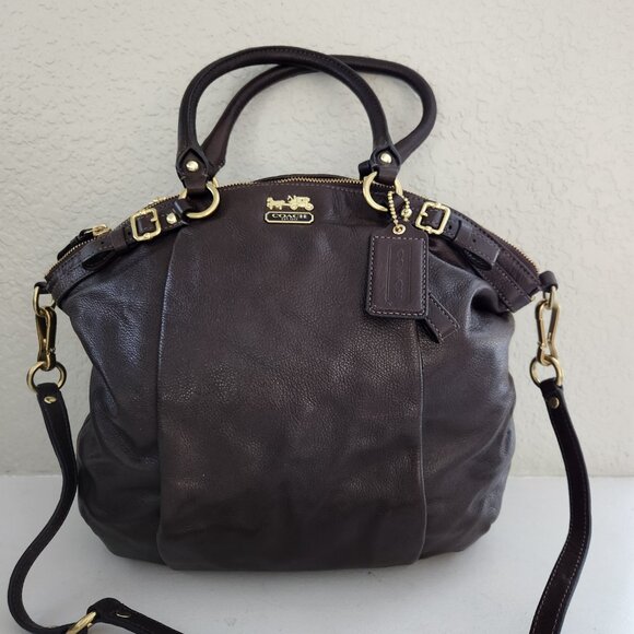 Euc Coach Madison Brown Leather Shoulder Bag Purse - Picture 3 of 15